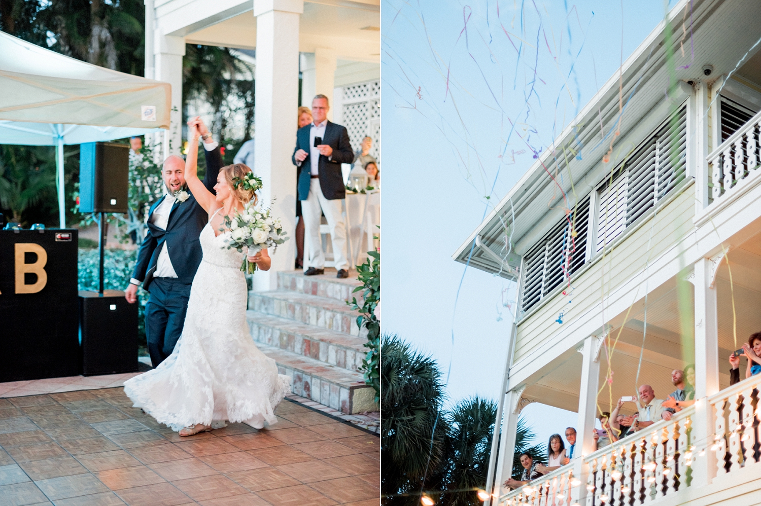 bride and groom reception entrance ideas