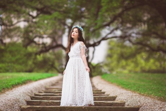 elegant flower girl dress